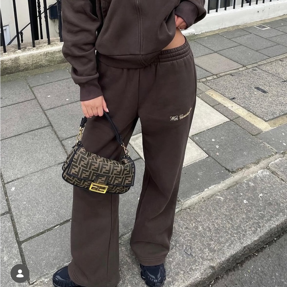 WITH CONSIDERATION brown tracksuit pants